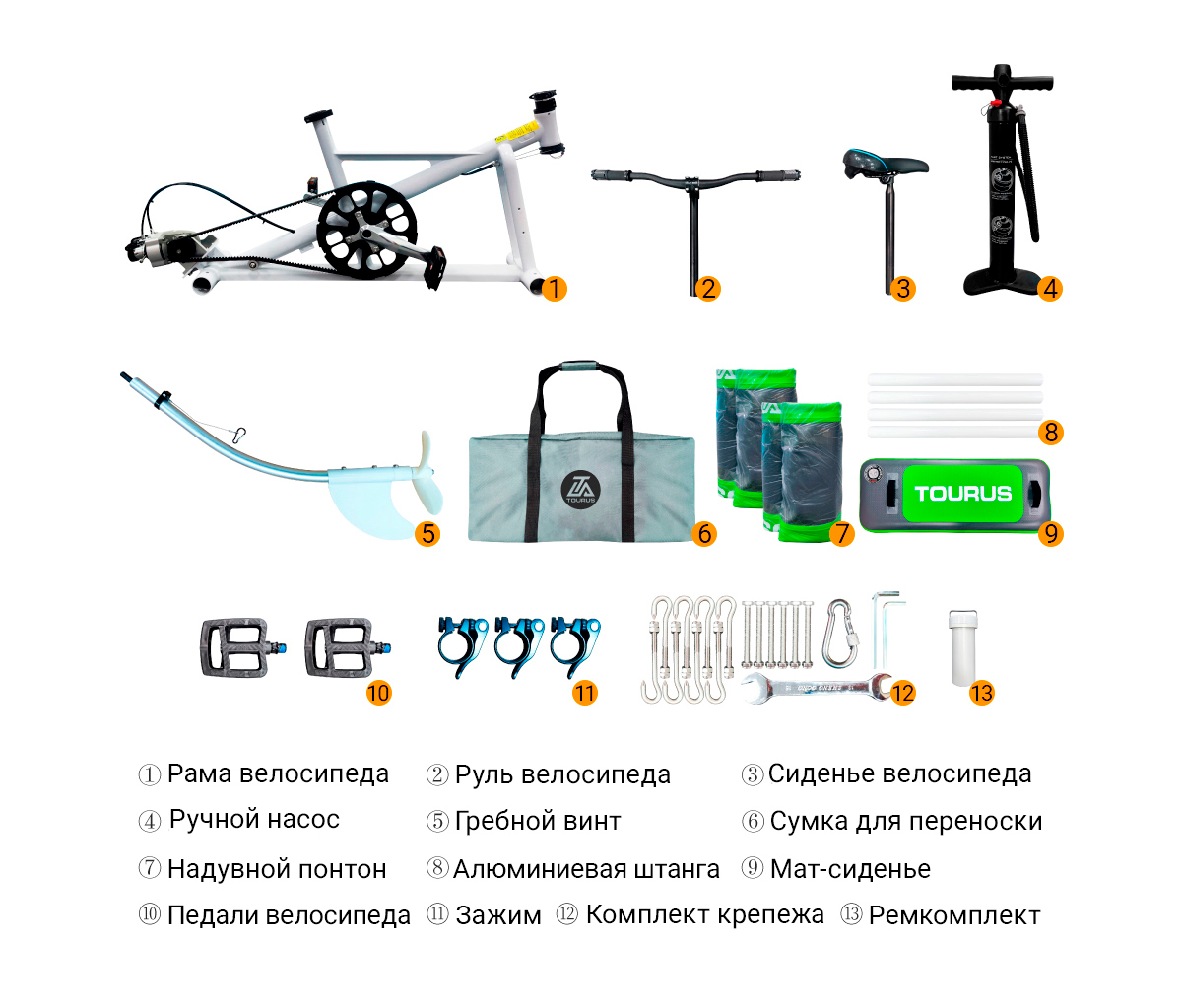 Купить TOURUS Inflatable Water Bike-TS-WB03