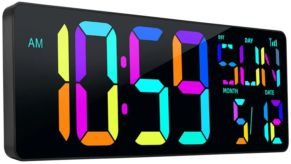 Купить Multi-Color LED Digital Wall Clock (080-RGB)
