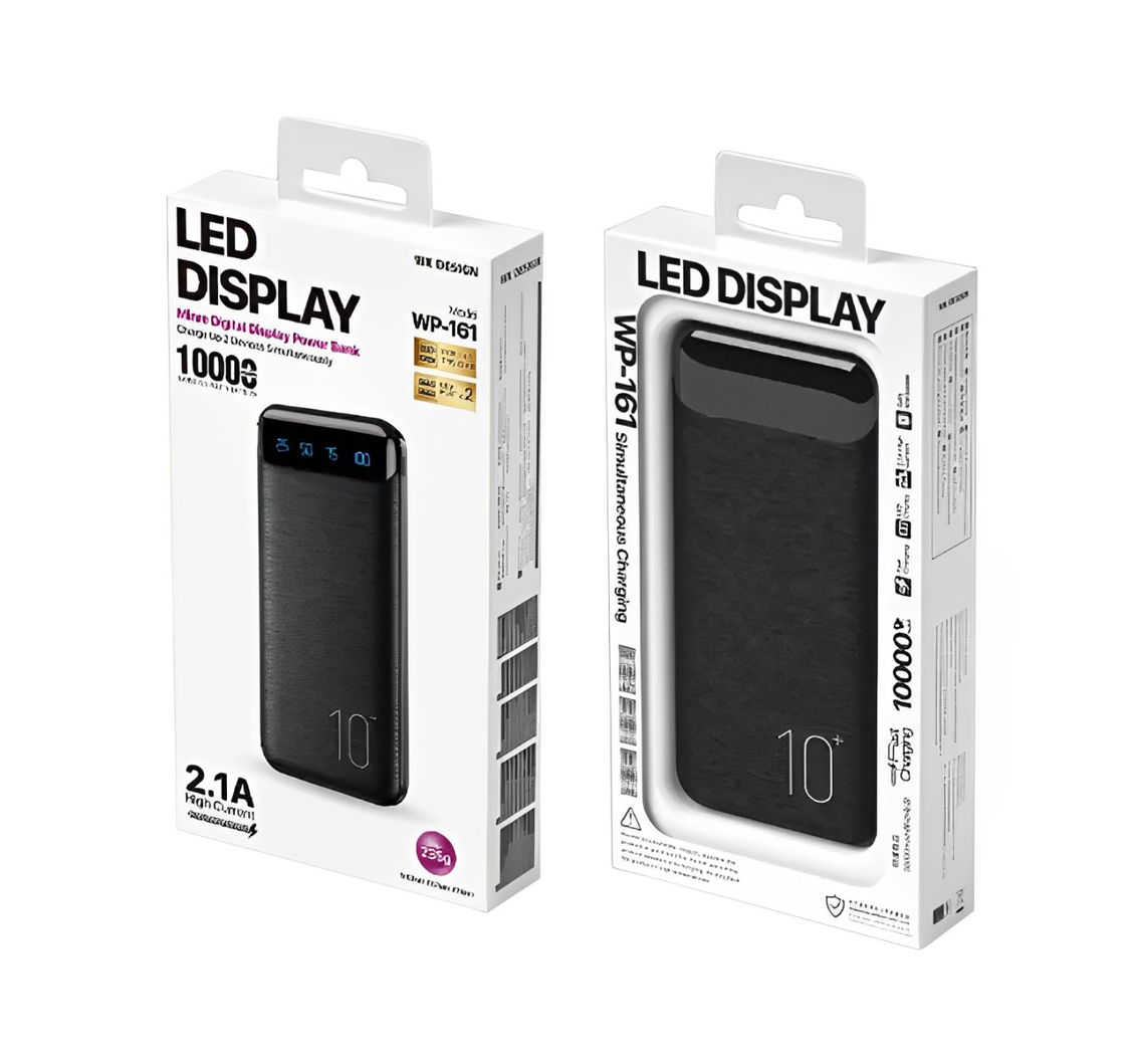 Купить Wekome Minre Series Led Display Power Bank 10000 mah (WP-161) Black