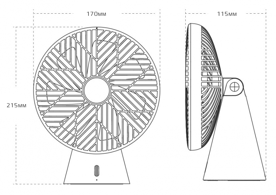 Купить Xiaomi Silent Rainforest Mini Fan Abricot (DSHJ-S-1907)