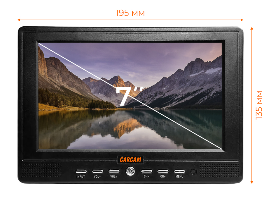 Купить CARCAM 7'' LED TV DVB-T2/Analog 3000mAh (ССLED7)