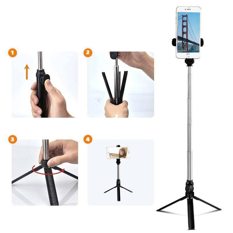Купить Selfie Stick Tripod Bluetooth LED  XT-10SP