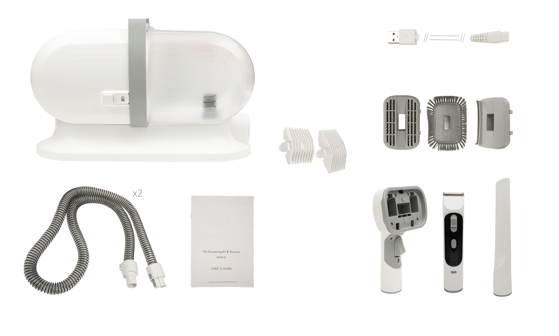 Купить Xiaomi 2 in 1 Pet Grooming Vacuum Cleaner Kit and Hair Dryer (XMB2)