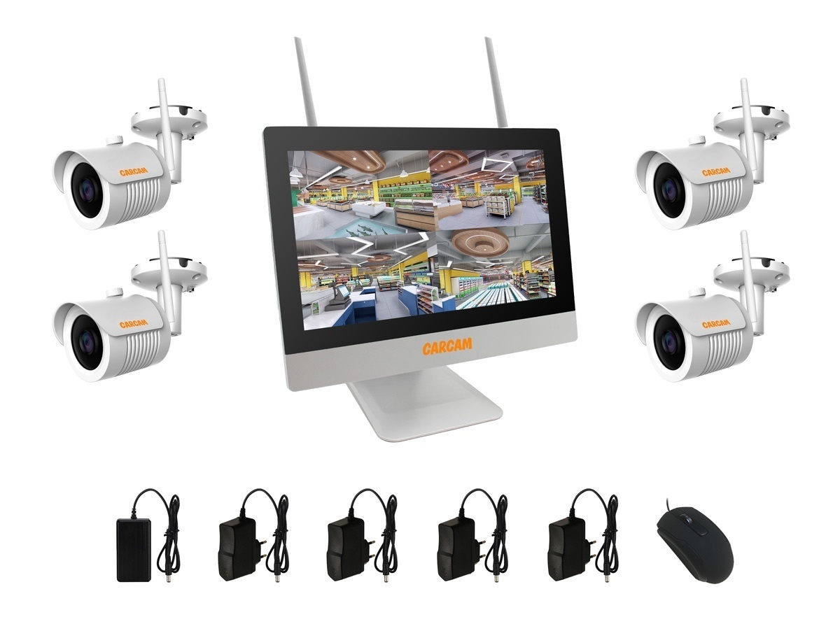 Купить CARCAM 4CH WiFi NVR Kit 1080/4 LCD