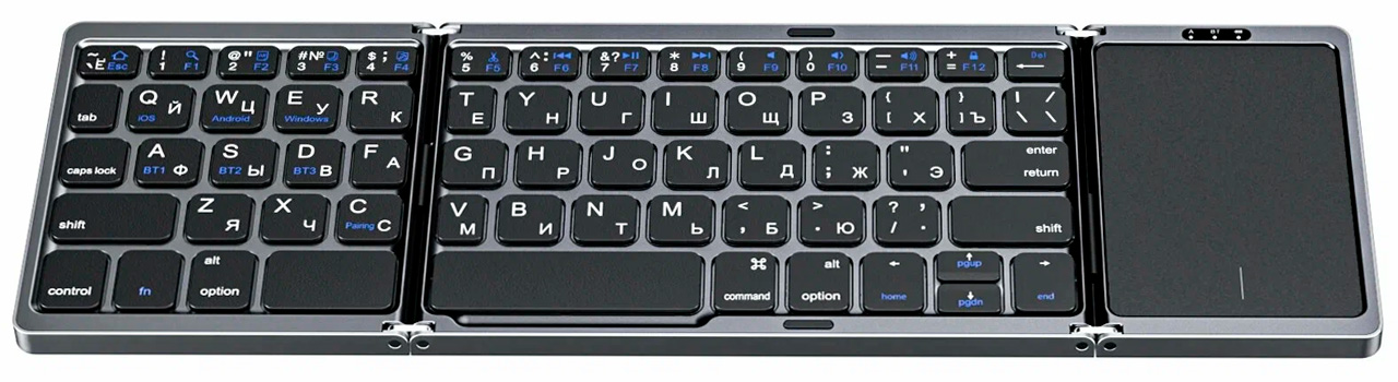 Купить Wireless Foldable Keyboard with Touchpad RUS (XMWFKT-01)