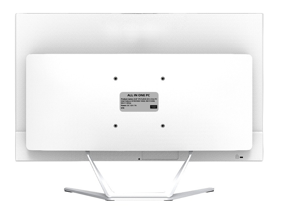 Купить 23.8" IPS FullHD All in One PC Intel Celeron N100 RAM 16GB, SSD 512GB, Win11 White