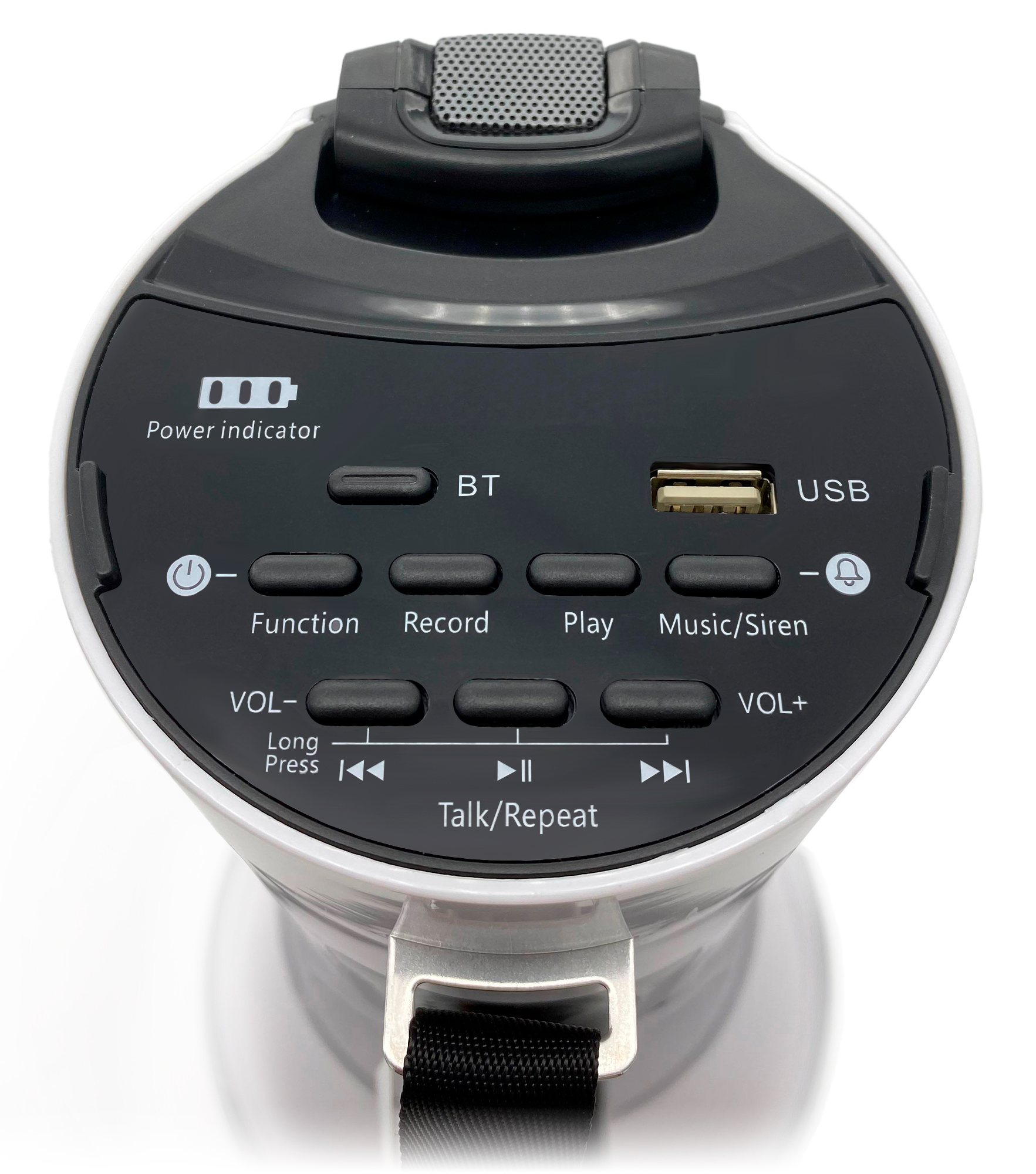 Купить Handheld Megaphone Talk/Siren/Bluetooth/USB/TF/AUX/Rec Type-C 80W 2000mAh (106U)