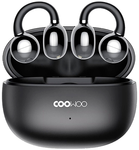 Купить CooWoo Clip-on Air Conduction Bluetooth Headphones Air Pro 5 Titanium Metallic