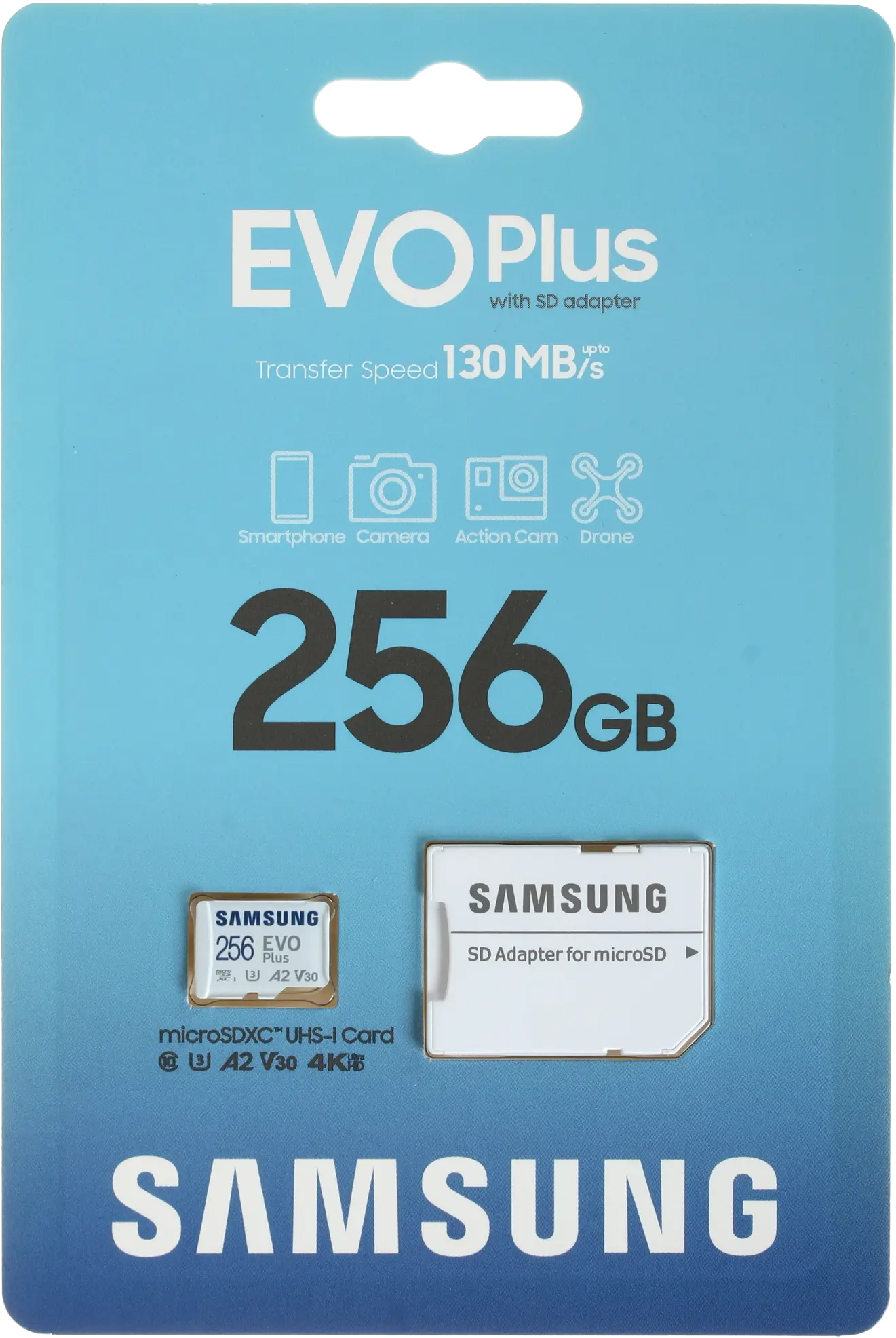 Купить Samsung EVO Plus 256GB microSDXC UHS-I (MB-MC256SA/CN)