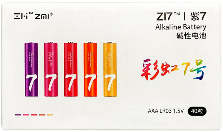 Купить Xiaomi ZMI Alkaline Rainbow AAA (LR03) 40pcs