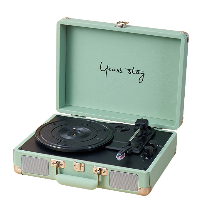 Купить Years Stay Vinyl Record Player In Suitcase (HY-T01) Green