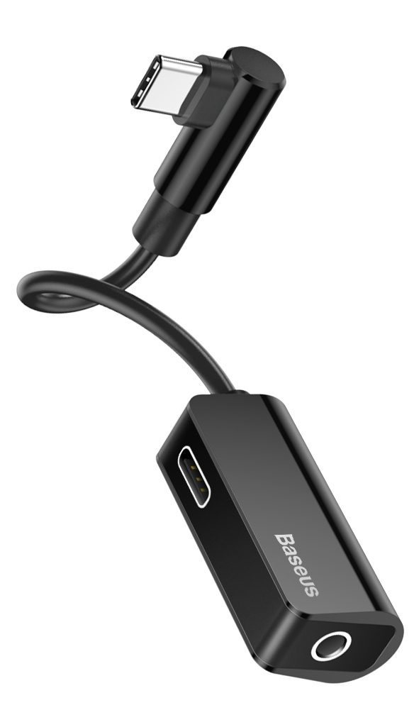 Купить Baseus Type-C Male To Type-C Female +3.5MM Female Adapter L45 Black (CATL45-01)