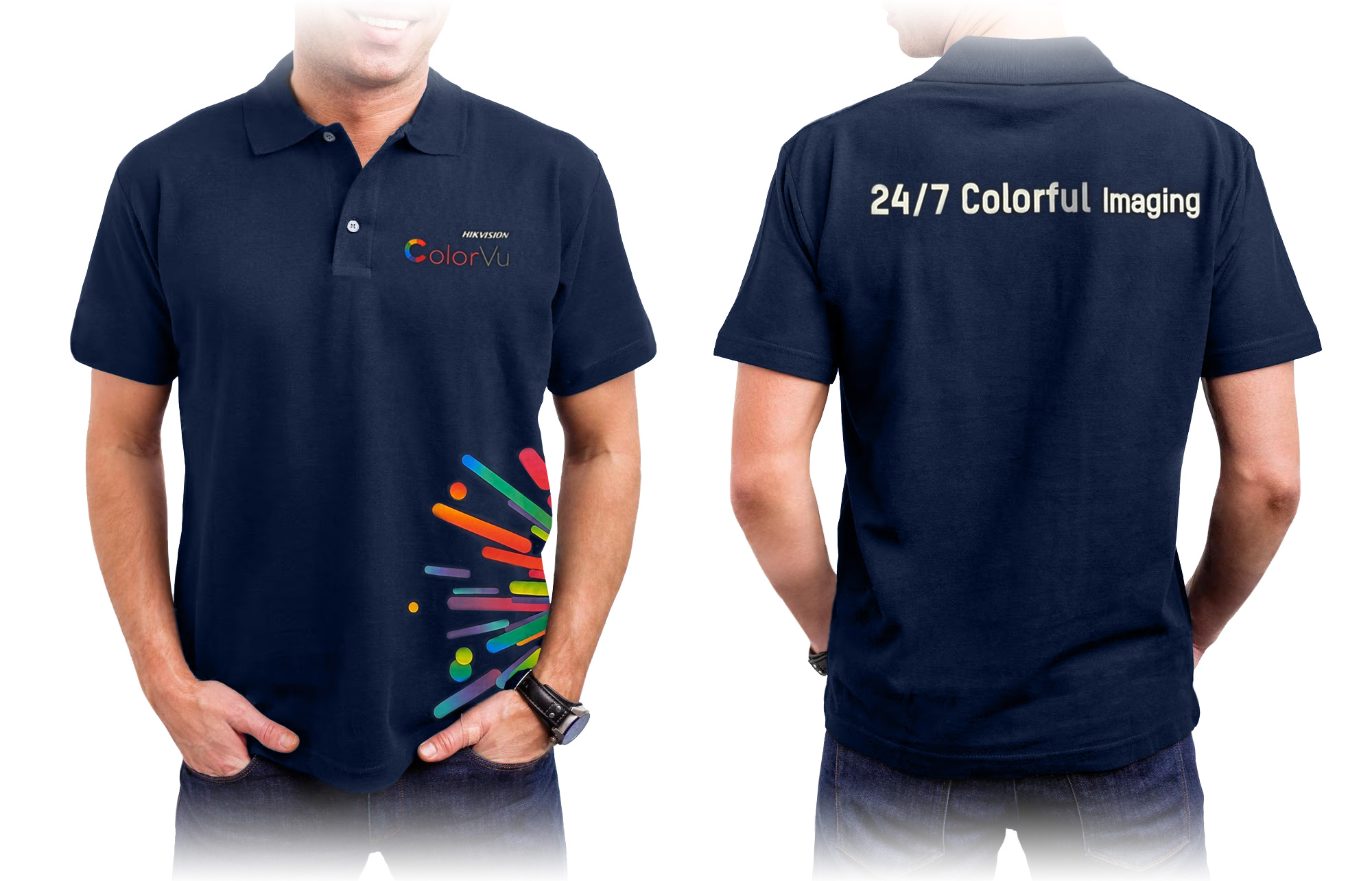 Купить Hikvision Рубашка поло синяя ColorVu XXL