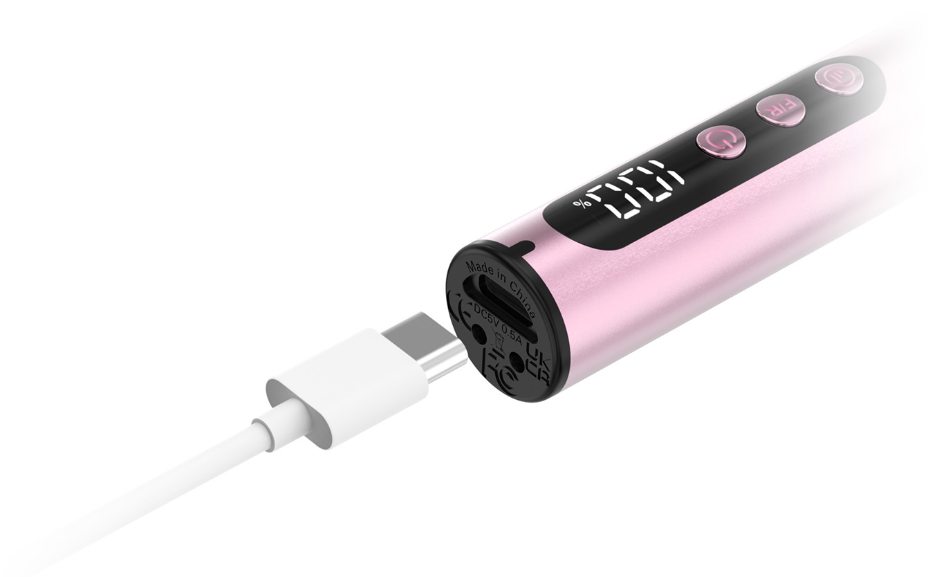 Купить SenCiciMen Cordless Portable Electric Nail Drill 16000 RPM 11 Grinding Heads (VC-21) Pink