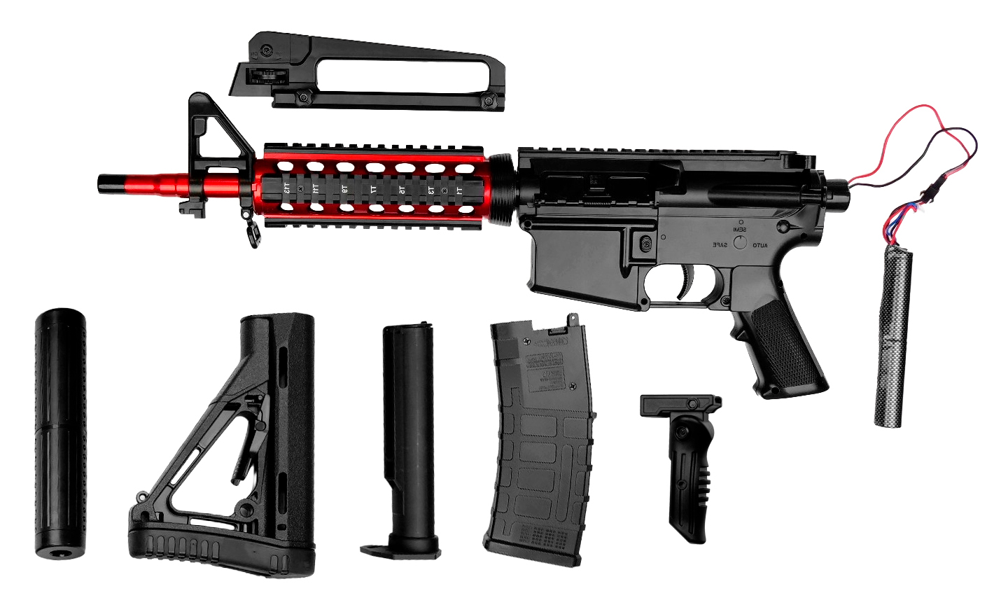 TIAN GONG M4A1 Electric Adjustable Gel Bullet Gun (XS-1801) Black/Red
