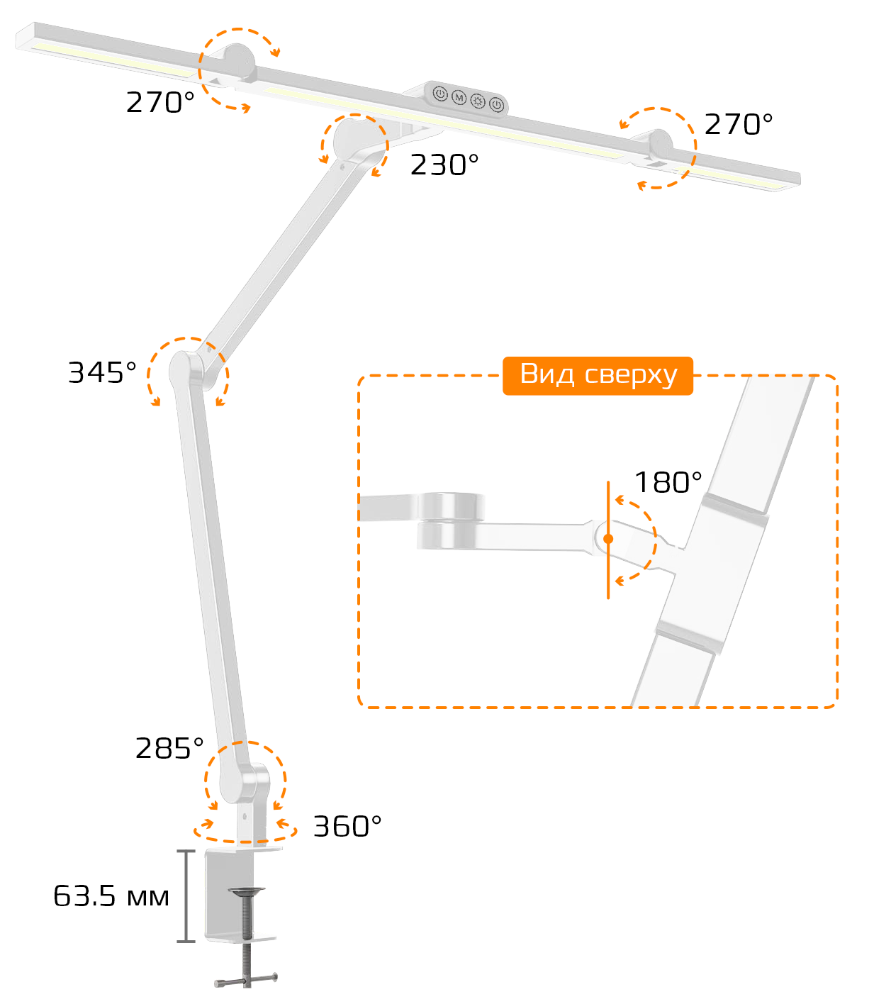 Купить Xiaomi Desk Lamp (XMDDL18) White