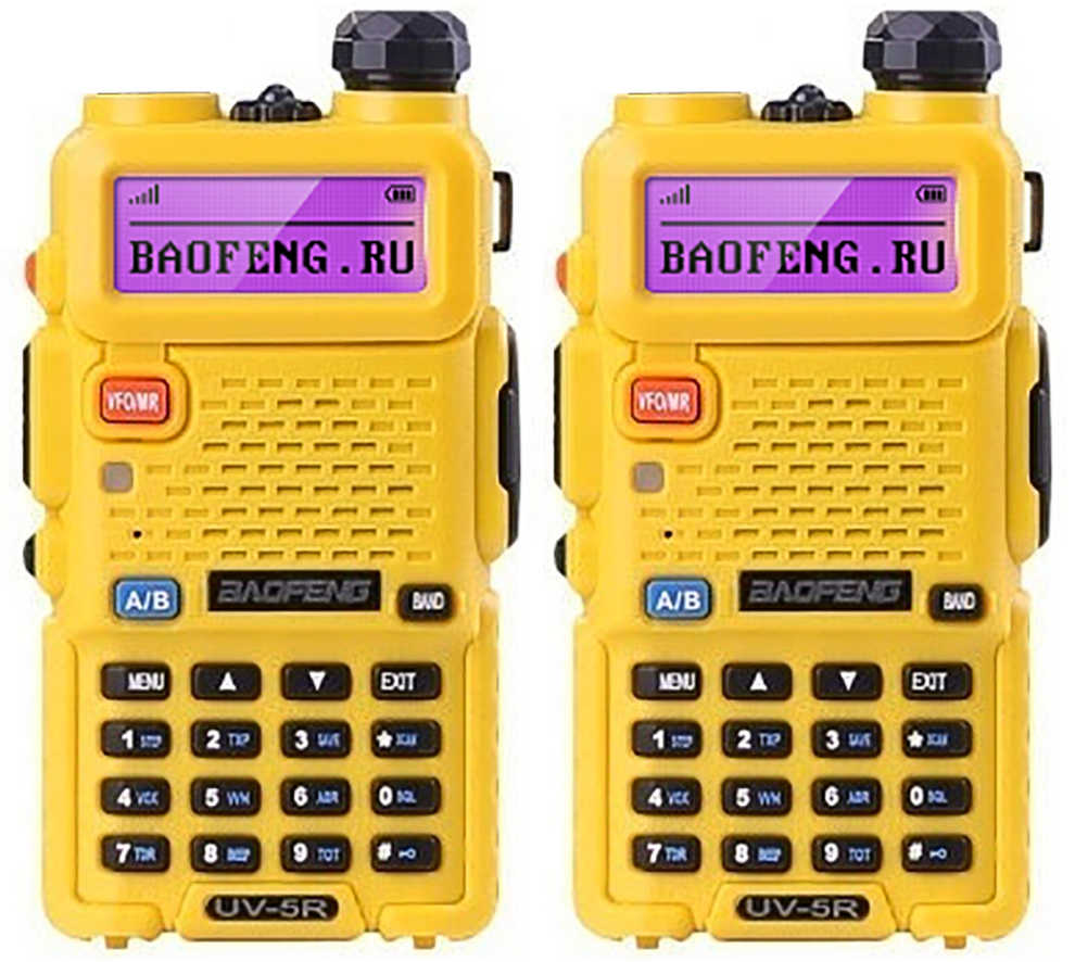 Купить Baofeng UV-5R - YELLOW 2шт.
