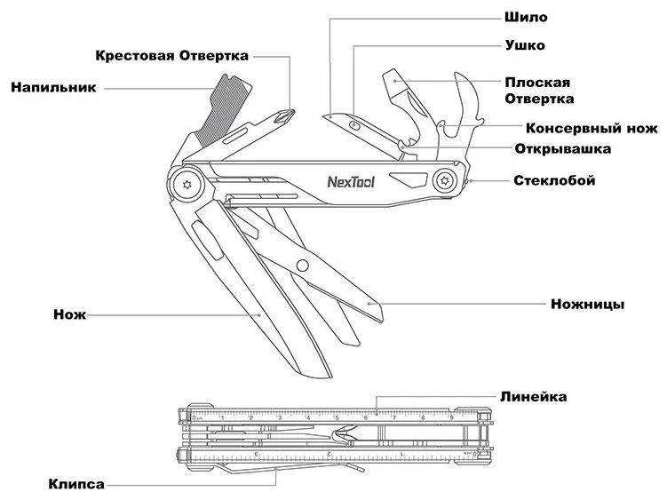 Купить Xiaomi NexTool Knight EDC Multifunctional Knife (NE20224)