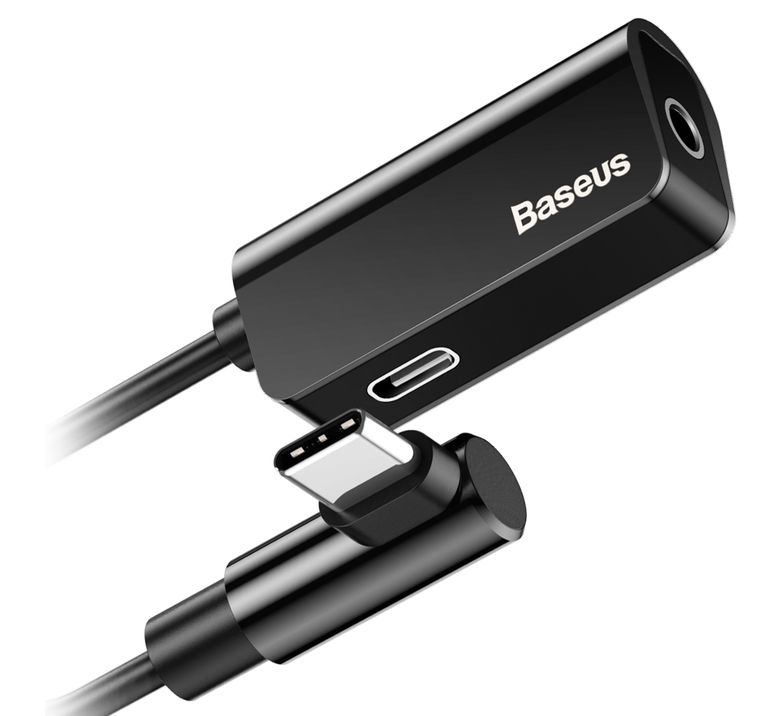 Купить Baseus Type-C Male To Type-C Female +3.5MM Female Adapter L45 Black (CATL45-01)