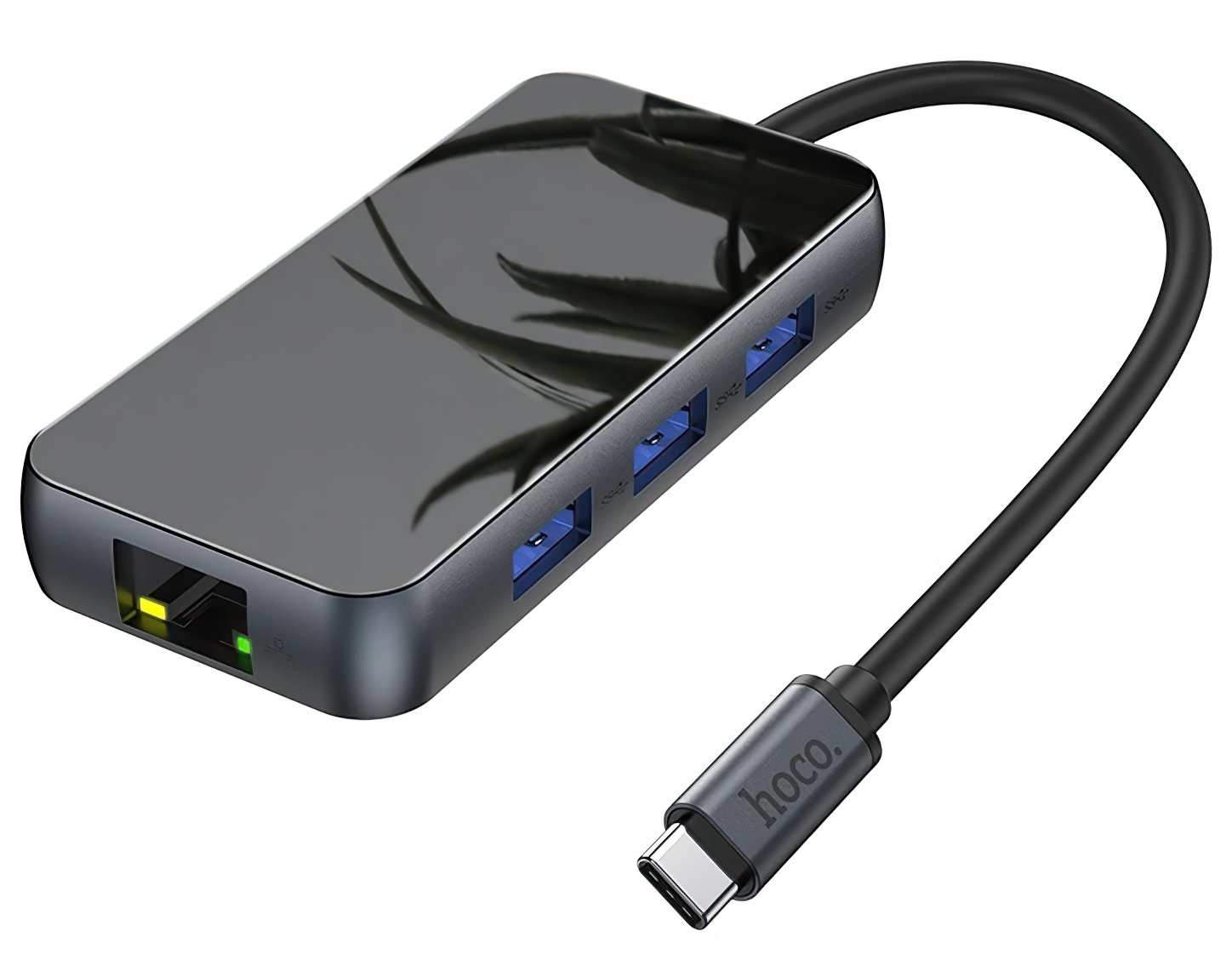 Купить Type-C хаб HOCO HB16 Easy expand (USB3.0-3+HDMI+PD+RJ45)