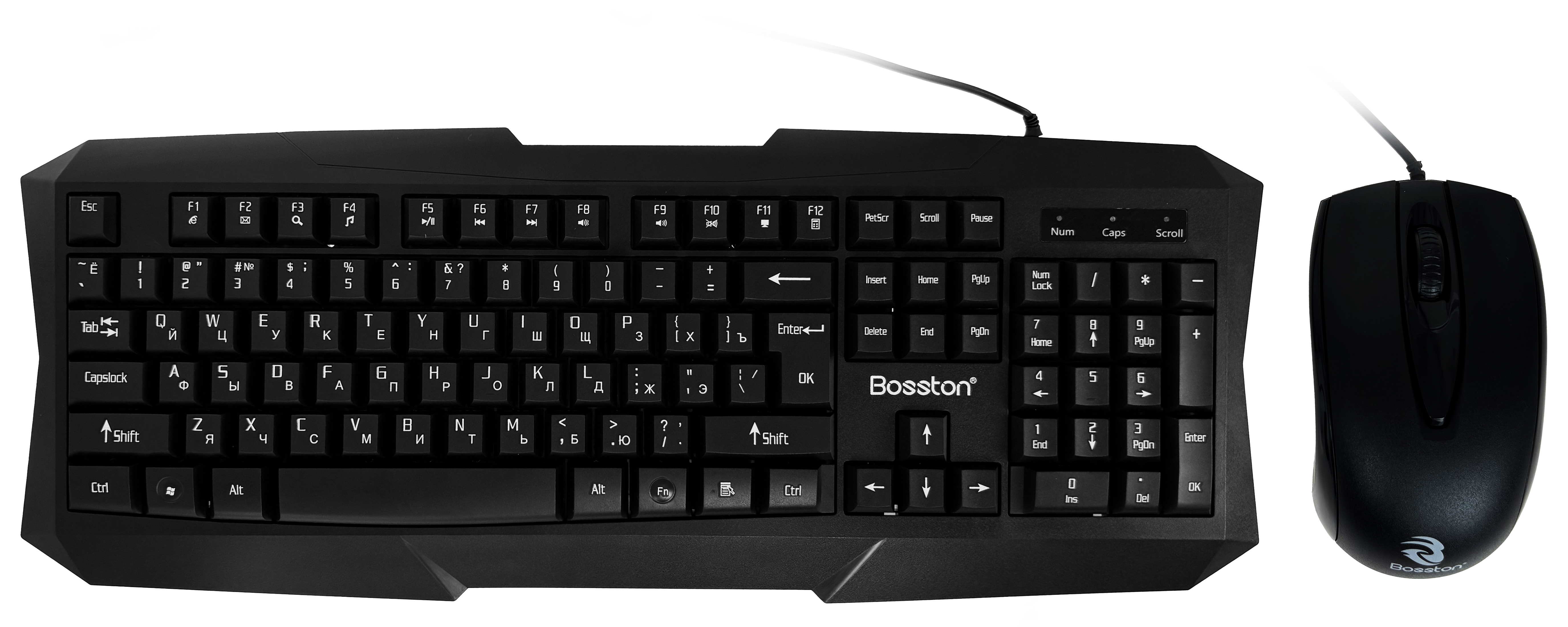 Купить Bosston Wired Office Keyboard and Mouse Combo (S6600) Black
