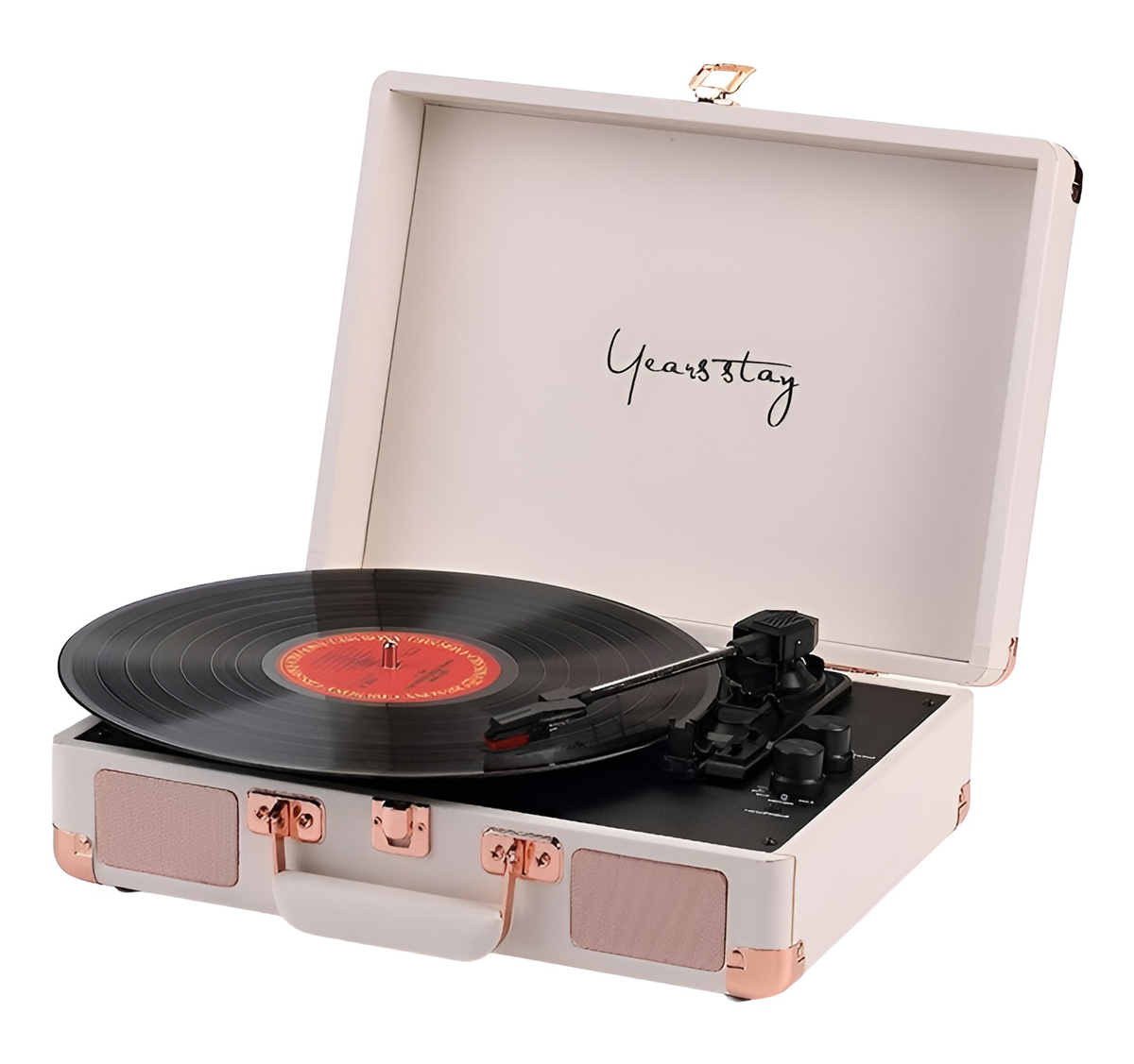 Купить Years Stay Vinyl Record Player In Suitcase (HY-T01) Rose Gold