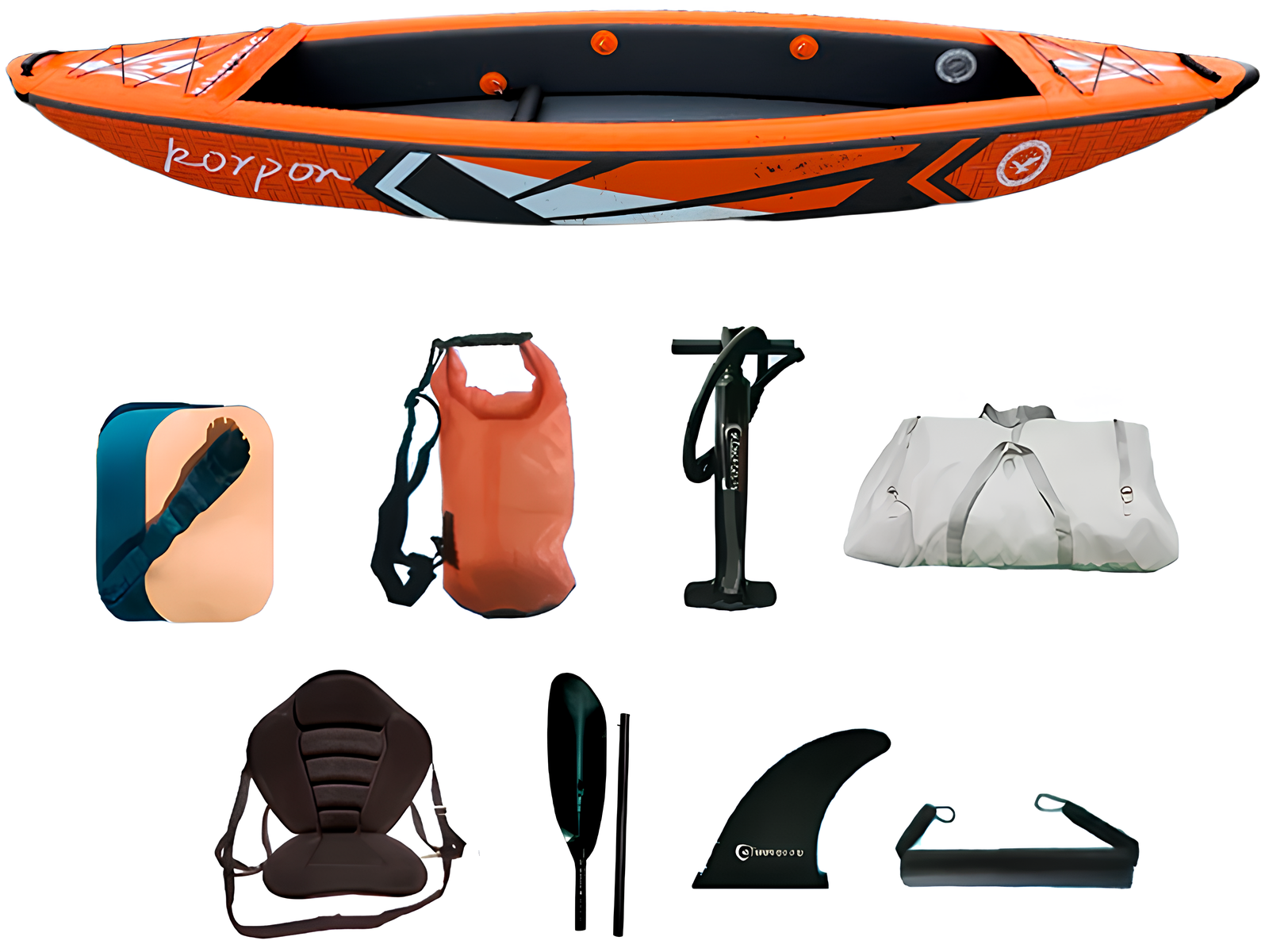 Купить KORPON FB Inflatable Single Person Kayak 335*72*37 (158C3.3) Orange