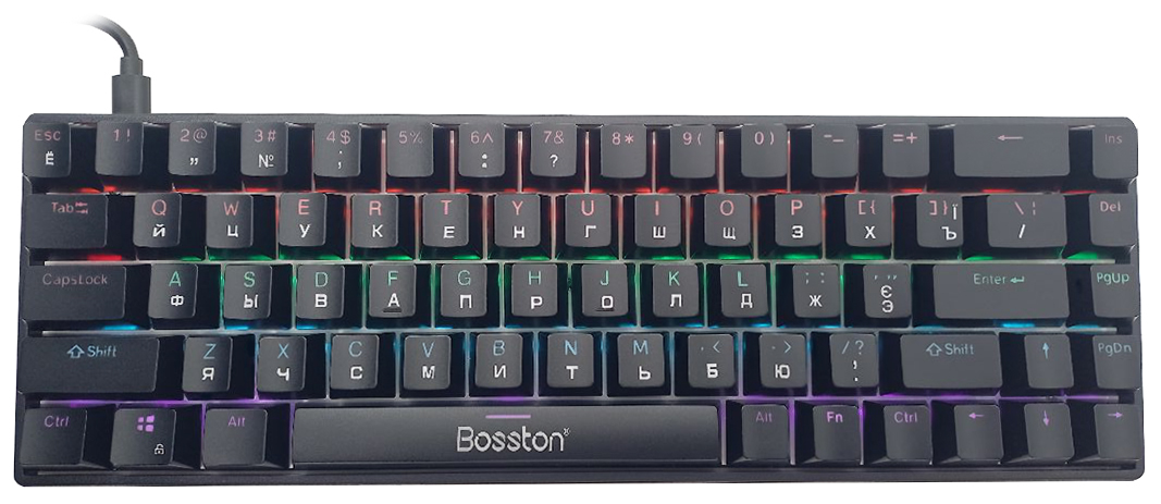 Купить Bosston Wired Mechanical Keyboard MK68 Black