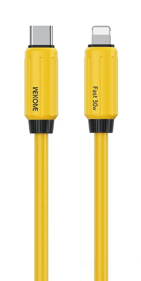 Купить Wekome Fast Data Cable Type-C to Lighting 30W (WDC-29) Yellow