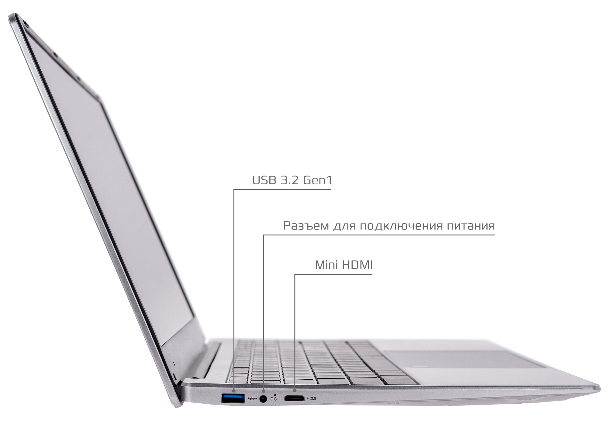 Купить 14.1" Notebook Intel N5095, RAM 16GB, SSD 512GB, WiFi, BT, (NB1415MS) Metal Silver
