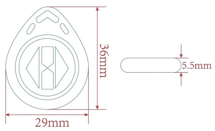 Купить Ключ-Брелок перезаписываемый (T5577) Blue