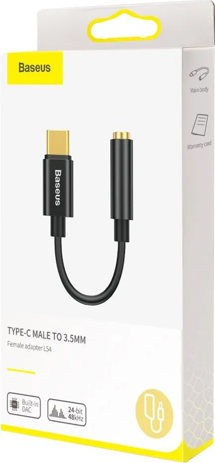 Купить Baseus Type-C Male to 3.5mm Female Adapter L54 Black (CATL54-0G)