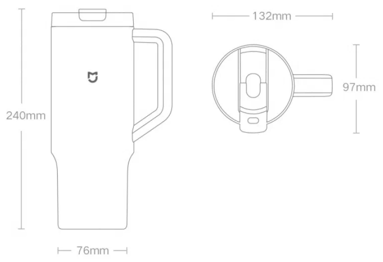 Купить Xiaomi Mijia Sippy Cup 1L (MJXGB01RM) Metallic Grey