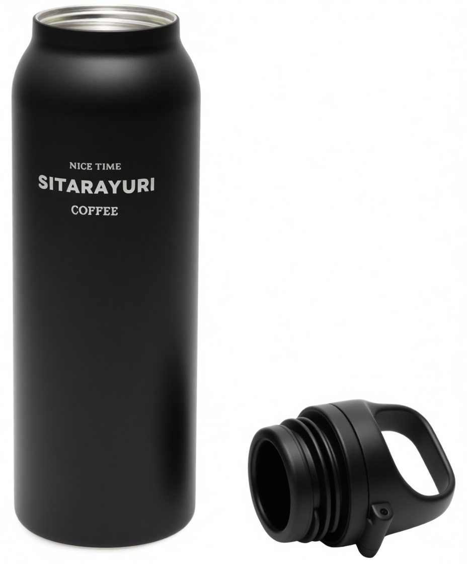 Купить Sitarayuri Vacuum Insulated Bottle 600ml (ZF-071) Black