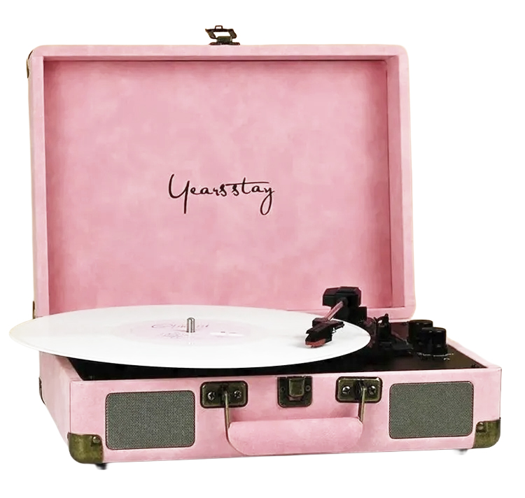 Купить Years Stay Vinyl Record Player In Suitcase (HY-T01) Pink