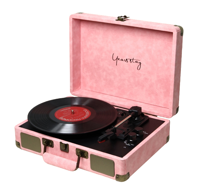 Купить Years Stay Vinyl Record Player In Suitcase (HY-T01) Pink