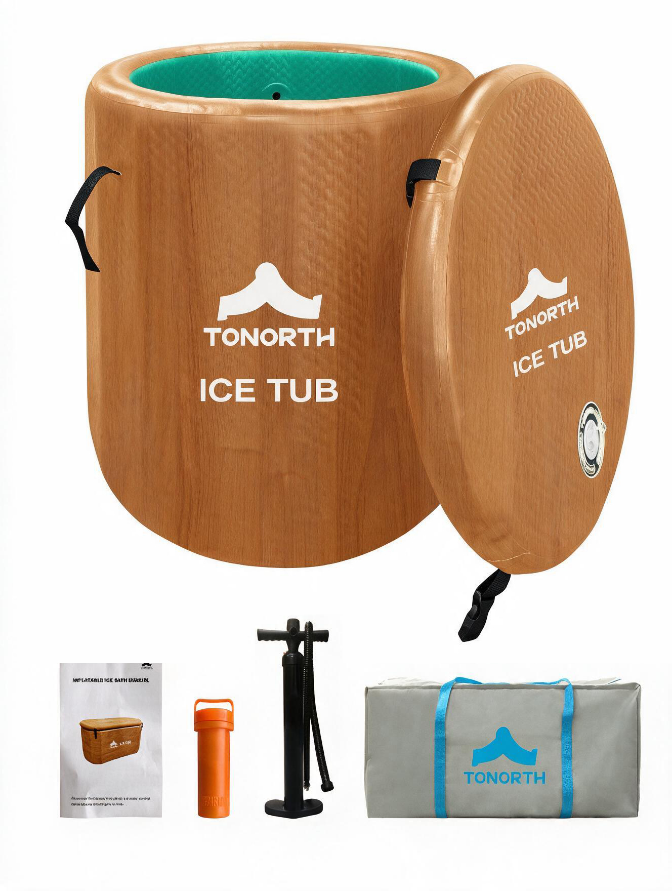 Купить Tonorth Inflatable Ice Tub 80x76x32 230L (TS-MCP01) Wood