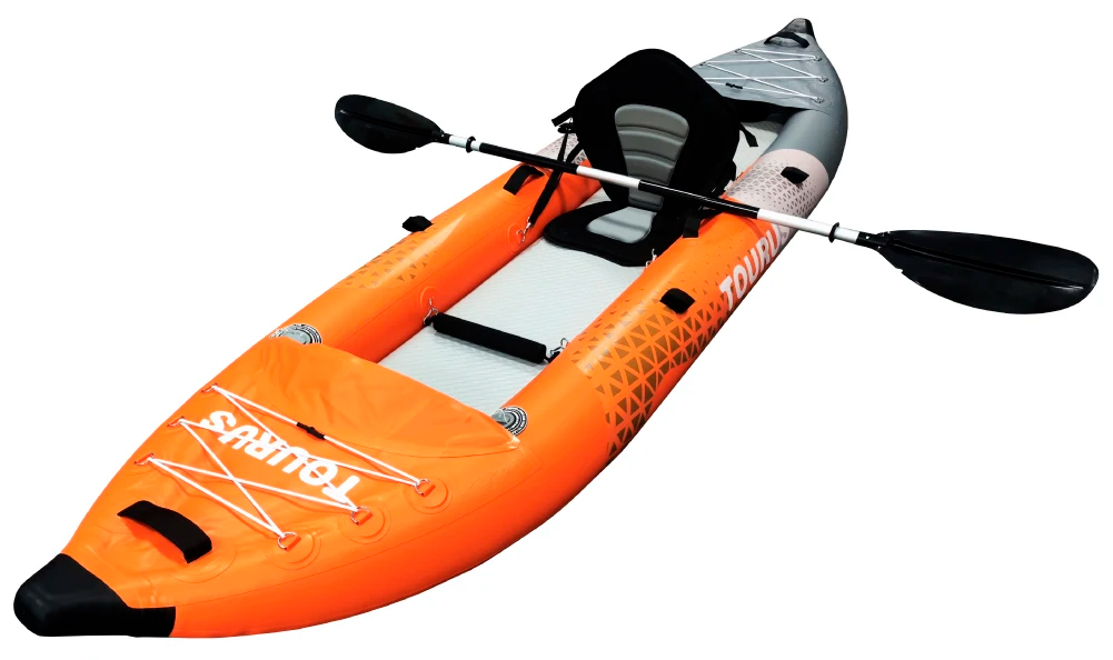 Купить Tourus Inflatable One Seats Kayak 328x85x23cm Orange and Grey, TS-K03