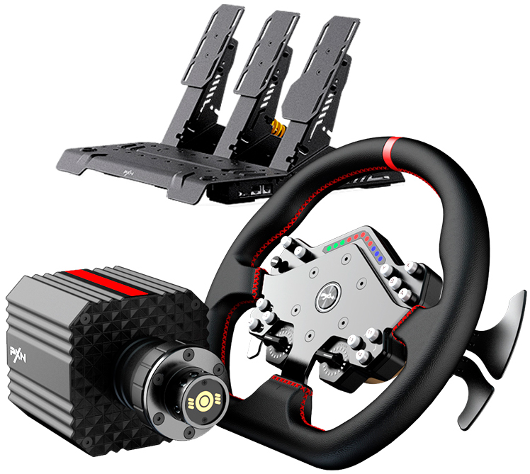 Купить PXN VD6+WDS R2+PDHM III+Z9 Gaming Steering Wheel Bundle
