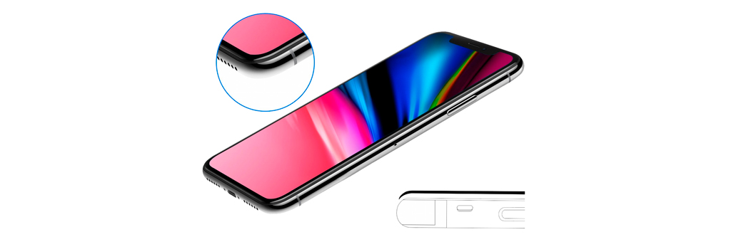 Защитное стекло Iphone 10X 5D 0.33 mm полностью повторяет форму дисплея