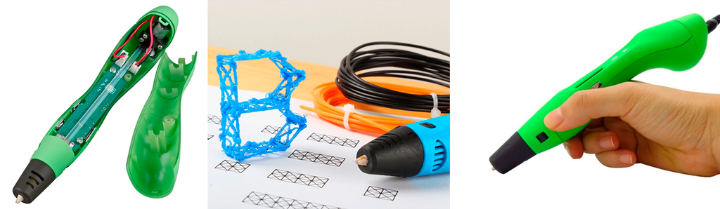 3D ручка RP400A поддерживает 2 материала для рисования