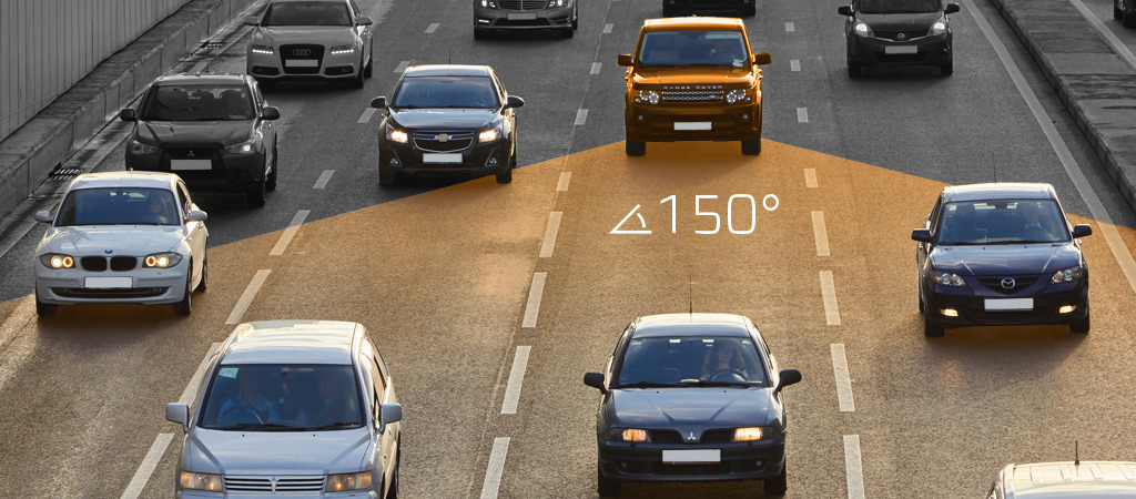 CARCAM Z8 Wi-Fi - УГОЛ ОБЗОРА 150°