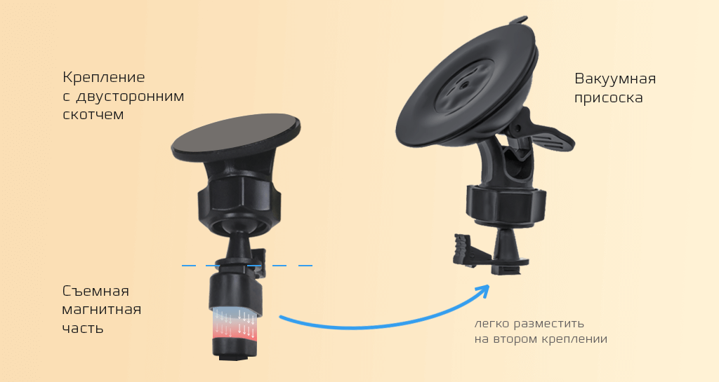 CARCAM R2 – 2 крепления в комплекте