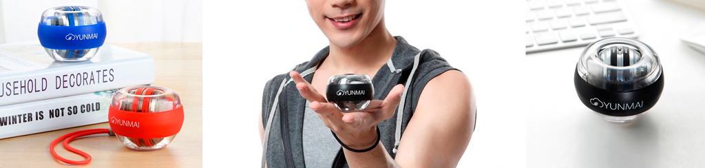 Xiaomi Yunmai Gyroscopic Wrist Trainer выполнен из прочного оцинкованного металла