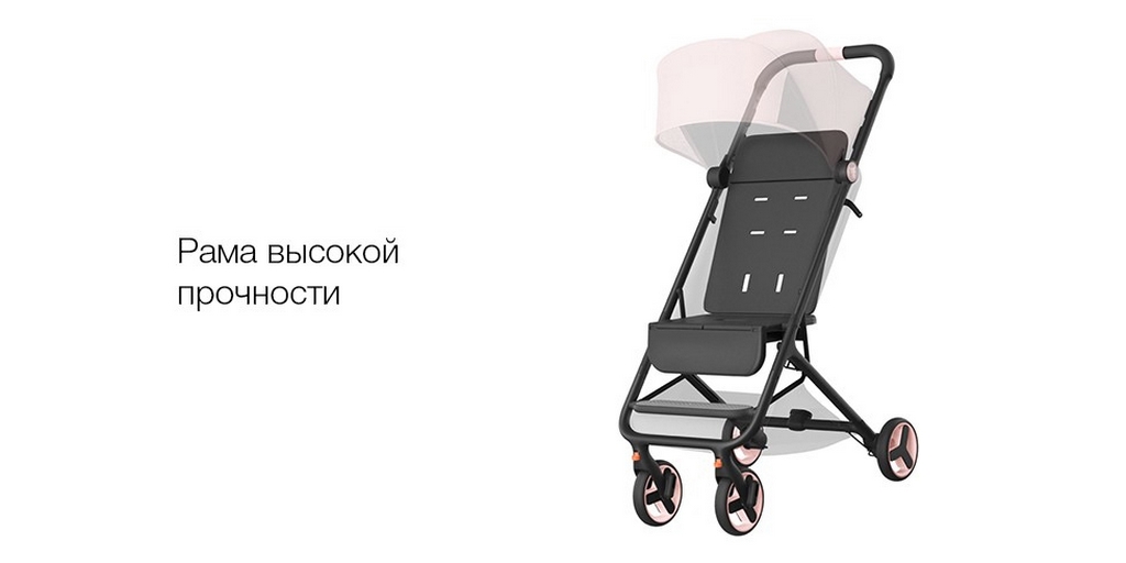 Детская Коляска Xiaomi Mitu (Rice Rabbit) Folding Stroller Blue 10.jpg