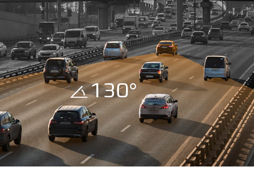 с углом обзора 130°