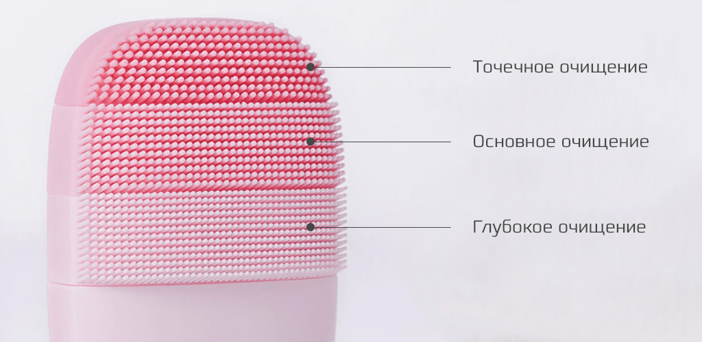 Xiaomi inFace Electronic Sonic Beauty Facial Green - Три сегмента щетки