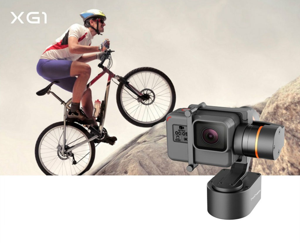  Hohem XG1 – супер компактный 3-х осевой стабилизатор для экшн-камер с универсальным креплением и возможностью подключения штатива.