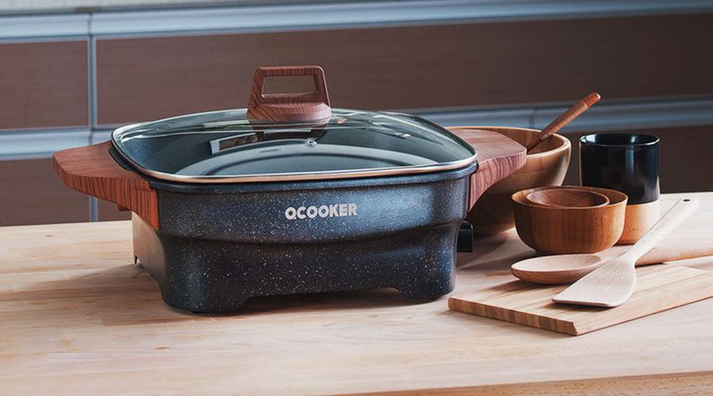 Электросковорода Xiaomi Cooker Кitchen Hot Pot Multifunctional – электросковорода с цельным корпусом из нержавеющей стали объемом 4 литра. 