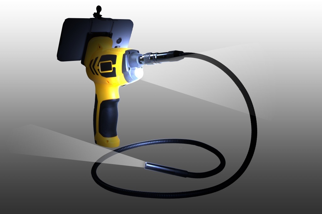 Два встроенных Led-фонаря ручного эндоскопа CARCAM ENDO-8743